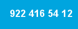 922 416 54 12 922 416 54 12